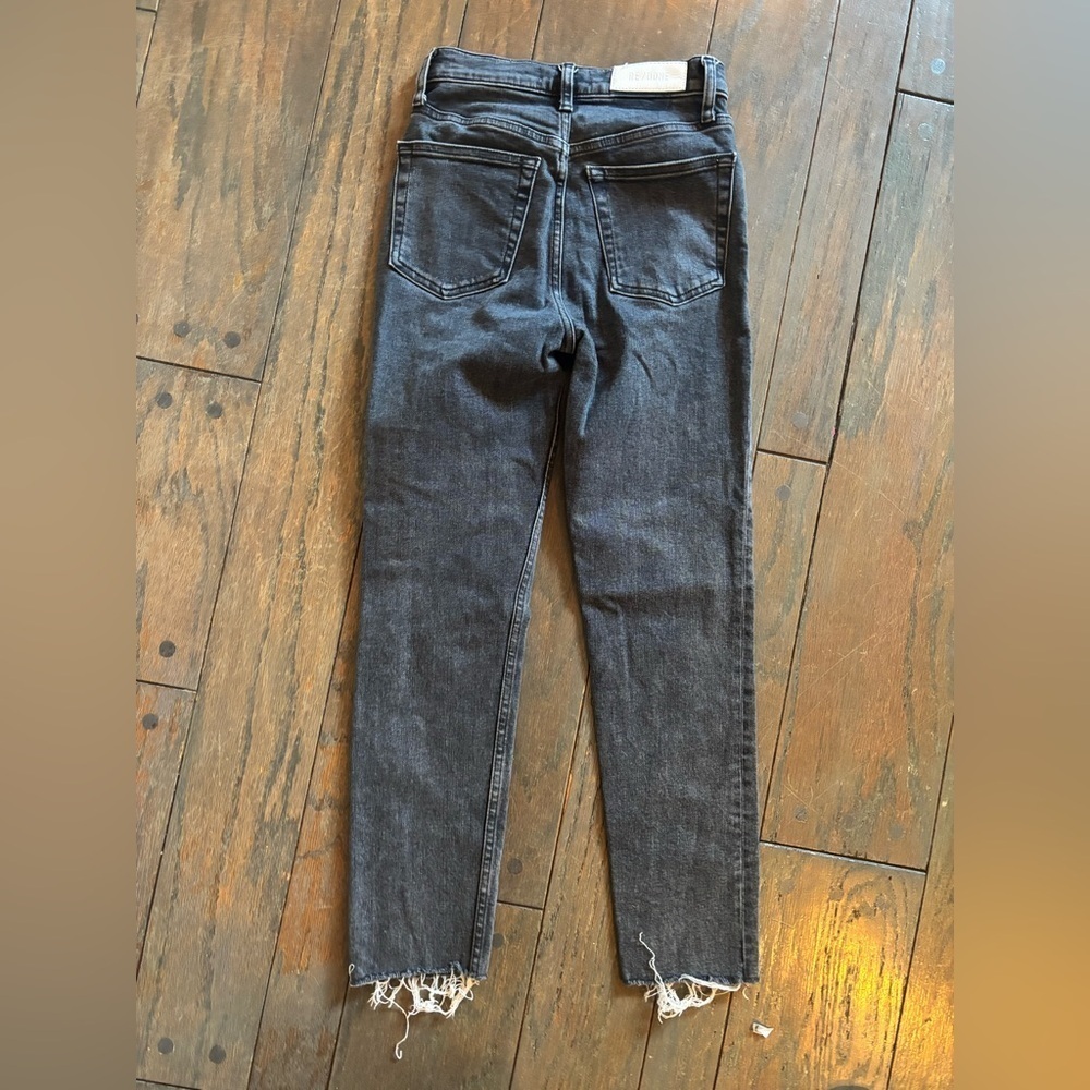 RE DONE Charcoal button fly jeans size 25 casual chic minimalist - Picture 2 of 4
